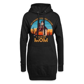 Barrel Racer Mom - Hoodie-Kleid - Schwarz - Vorne