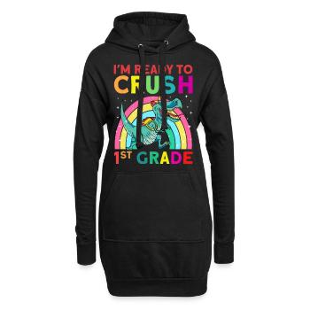 I'm Ready To Crush 1st Grade - Hoodie-Kleid - Schwarz - Vorne