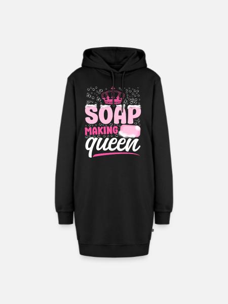 Soap Making Crafting Crown Queen - Hoodie-Kleid - Schwarz
