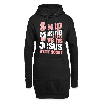 Fabrication de savon Fabrication de jésus Foi - Sweat-shirt à capuche long Femme - noir - Devant