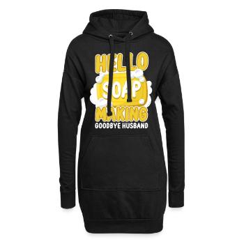 Soap Making Crafting Hello Soap - Hoodie-Kleid - Schwarz - Vorne
