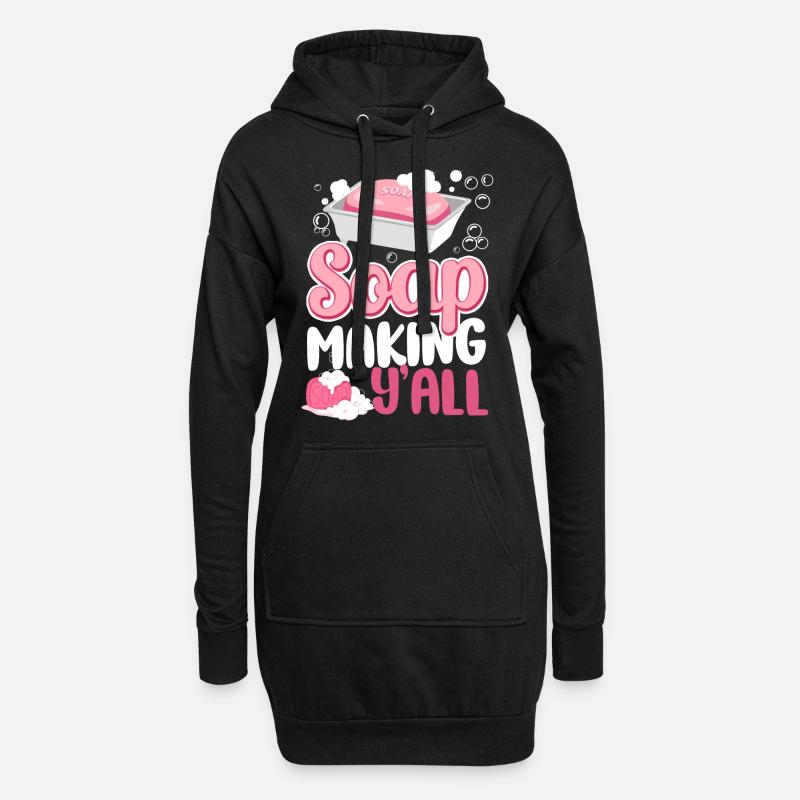 Soap Making Crafting Soap Making - Hoodie-Kleid - Schwarz