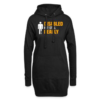 Amputiert Invalide Prothese Handicap Rollstuhl - Hoodie-Kleid - Schwarz - Vorne