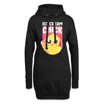 Ice Cream Chicken Cone Ice Cream - Hoodie-Kleid - Schwarz - Vorne