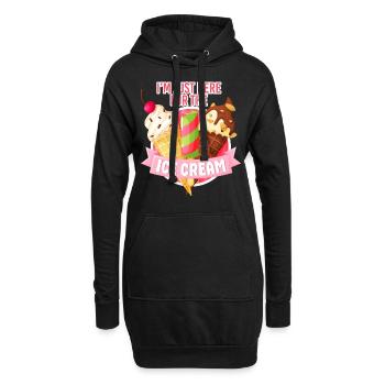 Ice Cream Cone Popsicle I'm Just - Hoodie-Kleid - Schwarz - Vorne
