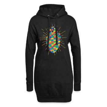 Autisme autistique Autiste - Sweat-shirt à capuche long Femme - noir - Devant