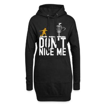 Disc Golf Disc Golfer - Hoodie-Kleid - Schwarz - Vorne