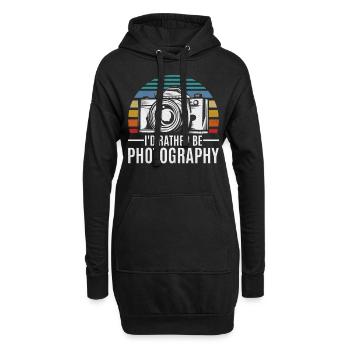 Photographe Photographe Je préfère - Sweat-shirt à capuche long Femme - noir - Devant