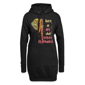Cadeau d’éléphant pour Proboscis Africa Wilderness Zoo - Sweat-shirt à capuche long Femme - noir - Devant