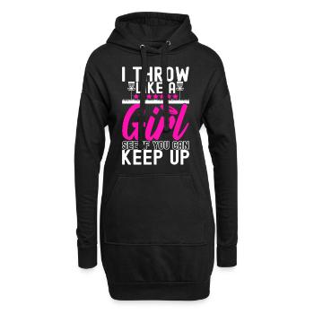 Disc Golf Disc Golfer - Hoodie-Kleid - Schwarz - Vorne