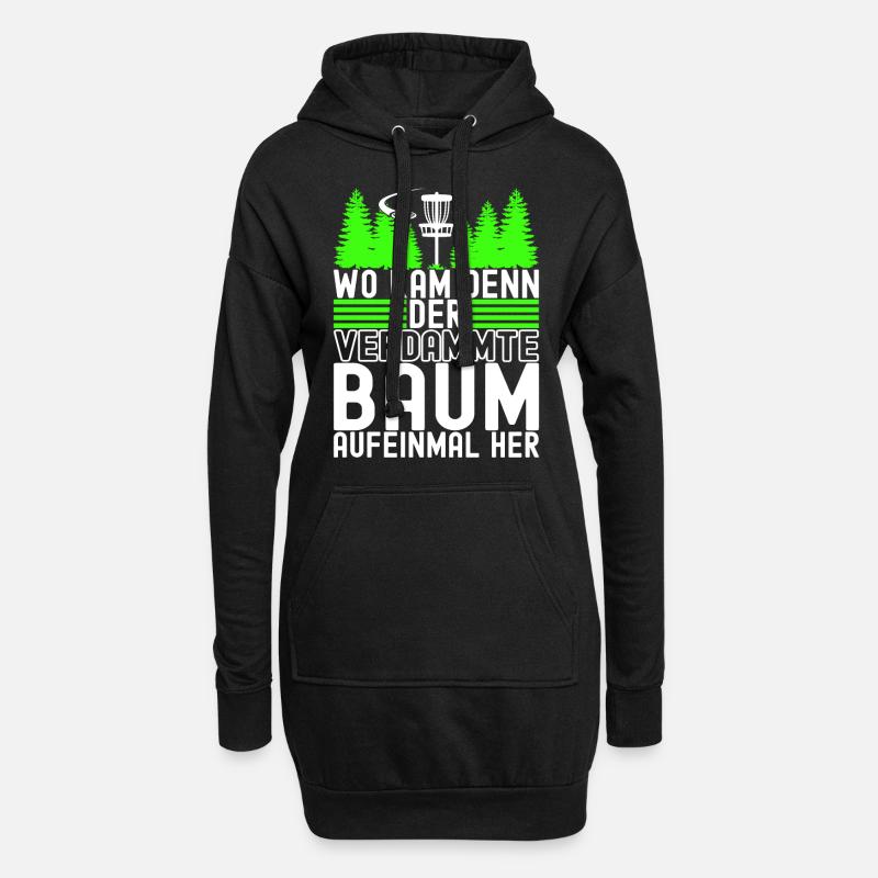 Disc Golf Disc Golfer - Hoodie-Kleid - Schwarz