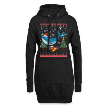Alaska Geschenk Kinder Herren Damen USA Natur Eis - Hoodie-Kleid - Schwarz - Vorne