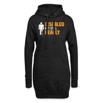 Amputiert Invalide Prothese Handicap Rollstuhl - Hoodie-Kleid - Schwarz - Vorne