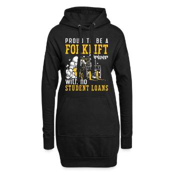Forklift Driver Forklift Warehouse Forklift Gift - Hoodie Dress - black - Front