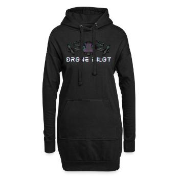 Drone Drone Pilote Drone Opérateur Quadcopter - Sweat-shirt à capuche long Femme - noir - Devant