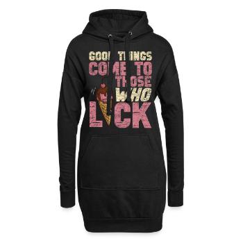 Ice Cream Cone Vintage Good Things - Hoodie-Kleid - Schwarz - Vorne