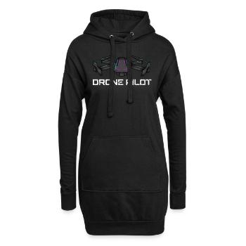 Drone Drone Pilote Drone Opérateur Quadcopter - Sweat-shirt à capuche long Femme - noir - Devant