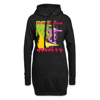 Skater is Playin' with GRAVITY - Hoodie-Kleid - Schwarz - Vorne