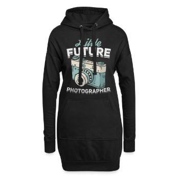 Les amateurs de photographie photographient petit - Sweat-shirt à capuche long Femme - noir - Devant