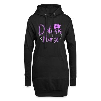Technicien en dialyse Néphrologie Dialyse Cadeau - Sweat-shirt à capuche long Femme - noir - Devant