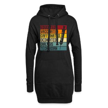 Dialysetechniker Nephrologie Dialyse Geschenk - Hoodie-Kleid - Schwarz - Vorne