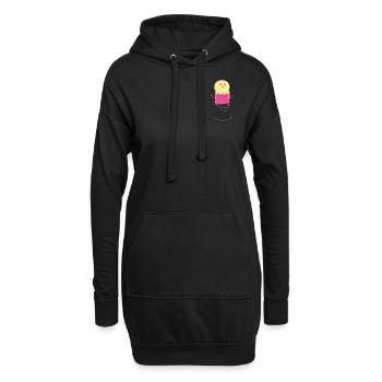 Ice Cream Pocket Cone - Hoodie-Kleid - Schwarz - Vorne