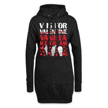 Ice Cream Valentines Day Cone - Hoodie-Kleid - Schwarz - Vorne