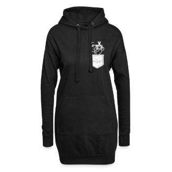 Photographie Stick Figure Photographe Photo de poche - Sweat-shirt à capuche long Femme - noir - Devant