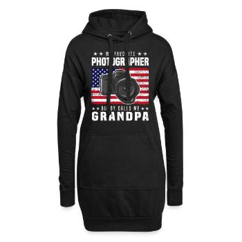 Mein Lieblings-Fotografie-Kumpel nennt mich - Hoodie-Kleid - Schwarz - Vorne