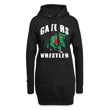 Crocodile Alligator Wrestling Reptile Cadeau - Sweat-shirt à capuche long Femme - noir - Devant