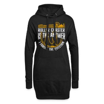Roller Coaster Vintage Roller - Hoodie-Kleid - Schwarz - Vorne