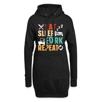 Forklift Driver Forklift Cool Forklift Gift - Hoodie Dress - black - Front