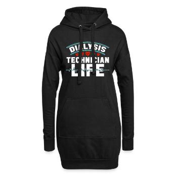 Néphrologie Cool Dialyse Dialyse Dialyse Technicien Cadeau - Sweat-shirt à capuche long Femme - noir - Devant
