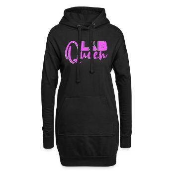 Labortechniker Lab Queen Wissenschaft Geschenk - Hoodie-Kleid - Schwarz - Vorne