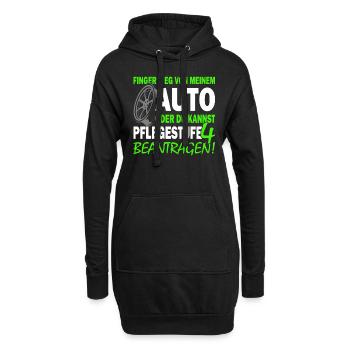 Finger weg von meinem Auto - Tuning - Schrauber - Hoodie-Kleid - Schwarz - Vorne