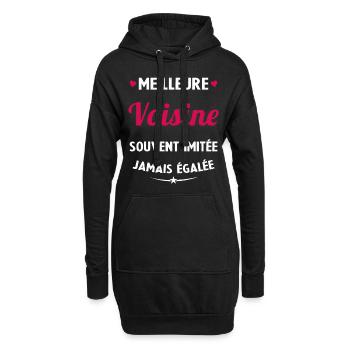 Meilleure voisine souvent imitée jamais égalée - Sweat-shirt à capuche long Femme - noir - Devant