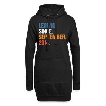 Légende depuis septembre 2014 Anniversaire - Sweat-shirt à capuche long Femme - noir - Devant
