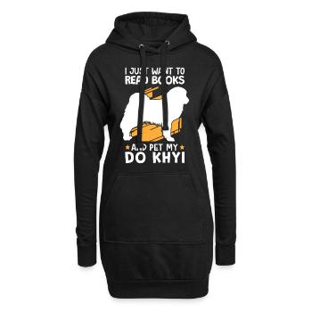 Faites un trait de Khyi et lisez le dogue tibétain - Sweat-shirt à capuche long Femme - noir - Devant