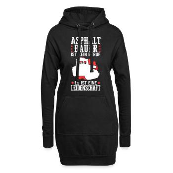 Asphaltbauer ist kein Beruf Straßenbauer - Hoodie-Kleid - Schwarz - Vorne