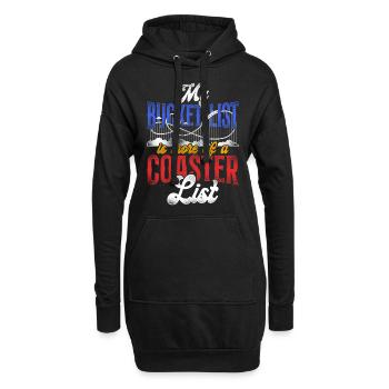 Roller Coaster Bucket List Vintage - Hoodie-Kleid - Schwarz - Vorne