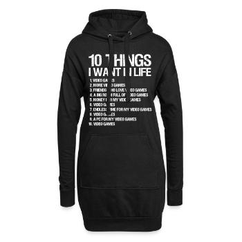 Gambler Gamer Gaming Dicton amusant - Sweat-shirt à capuche long Femme - noir - Devant
