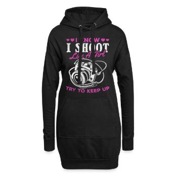 Ich weiß, ich fotografiere wie ein Mädchen, - Hoodie-Kleid - Schwarz - Vorne