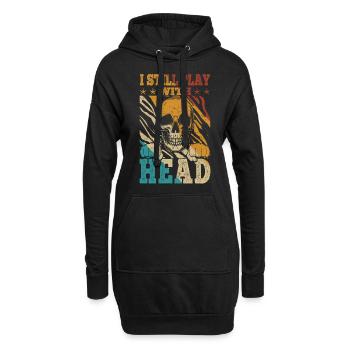 Wrestling Fighter Je joue toujours avec Head - Sweat-shirt à capuche long Femme - noir - Devant