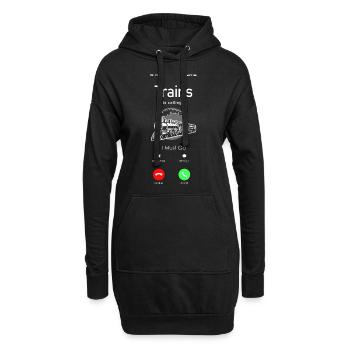 Conducteur de train à vapeur Trainspotting - Sweat-shirt à capuche long Femme - noir - Devant