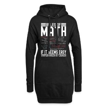 Professeur de mathématiques Mathématiques - Sweat-shirt à capuche long Femme - noir - Devant