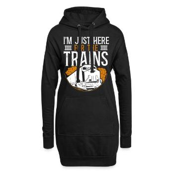 Conducteur de train diesel de marchandises - Sweat-shirt à capuche long Femme - noir - Devant