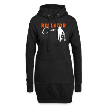Rollator Crew - Altenpfleger - Krankenschwester - Hoodie-Kleid - Schwarz - Vorne