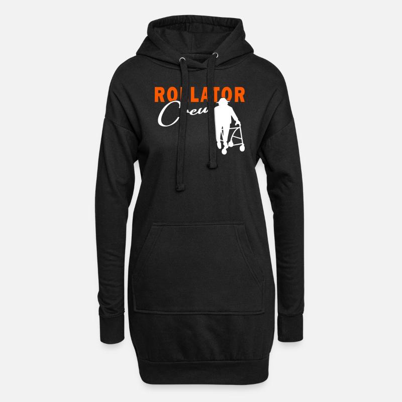 Rollator Crew - Altenpfleger - Krankenschwester - Hoodie-Kleid - Schwarz