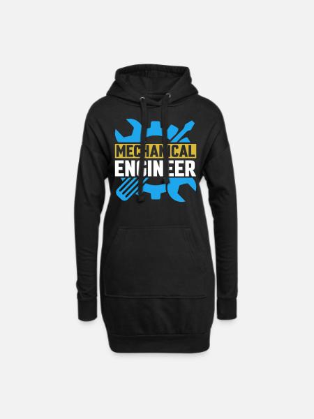 Mechanics Engineer Mechanical Engineering - Hoodie Dress - black