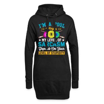 Billard Pool Billard Billardkugel Billardkö 8Ball - Hoodie-Kleid - Schwarz - Vorne
